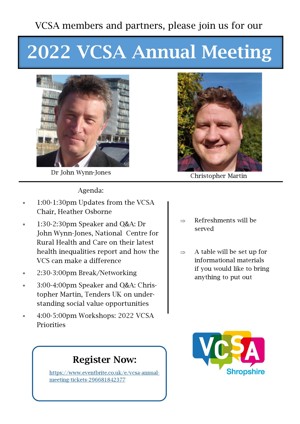 VCSA Annual General Meeting Invitation
